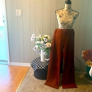 Beta brand office/yoga pants. Super comfy.